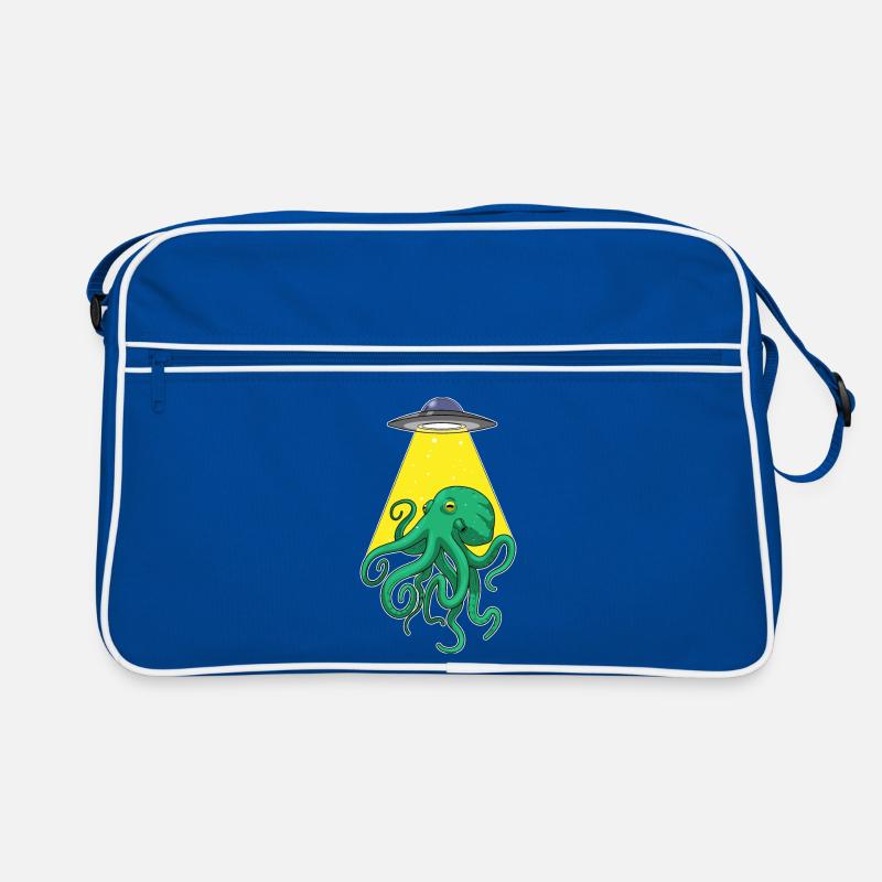Octopus, Spaceship, Space Retro Bag