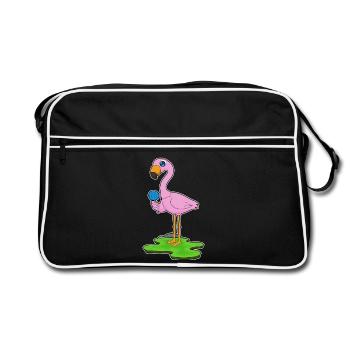 Sucette de flamant rose - Sac Retro - noir/blanc - Devant