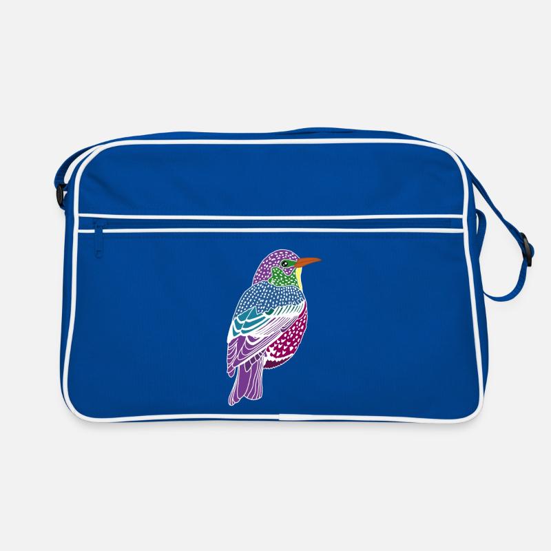 Multicolored bird Retro Bag