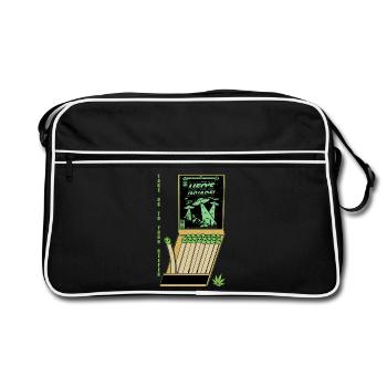 OVNI Invasion Vintage Affiche Design - Sac Retro - noir/blanc - Devant