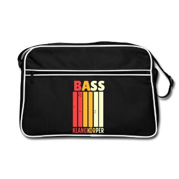 Chor: Bass Klangkörper für Musiker - Retro Tasche - Schwarz/Weiß - Vorne