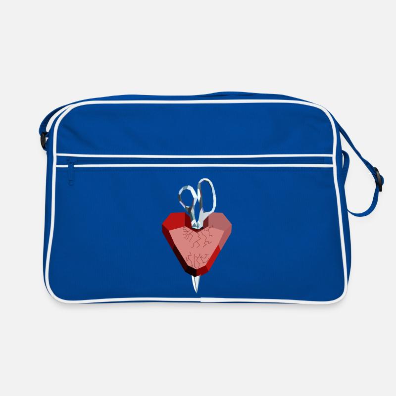 Broken heart of ruby and diamond Retro Bag
