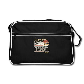 Cadeau 44e Anniversaire Décembre 1981 - Sac Retro - noir/blanc - Devant