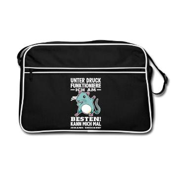 Je fonctionne mieux sous pression - Sac Retro - noir/blanc - Devant