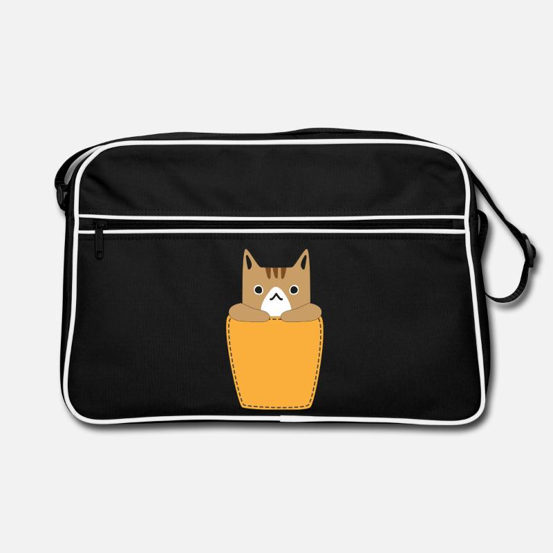 Brusttasche mit Katze Retro Tasche
