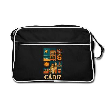Cadix Mosaïque Côte et Musique - Sac Retro - noir/blanc - Devant