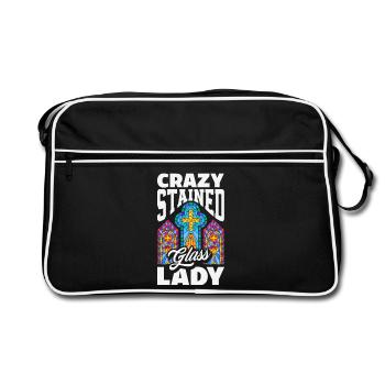Art du vitrail Artiste du vitrail - Sac Retro - noir/blanc - Devant
