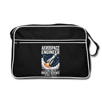 Luft- und Raumfahrtingenieur wie Raketenwissenschaft - Retro Tasche - Schwarz/Weiß - Vorne