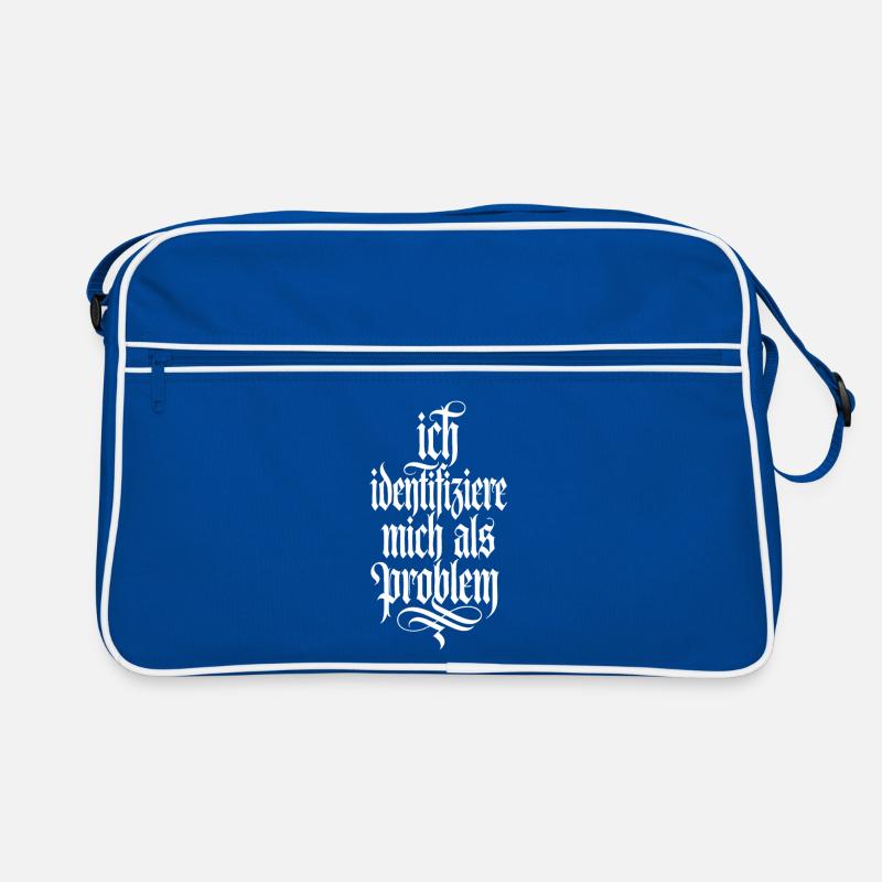 Ich identifiziere mich als Problem Retro Tasche