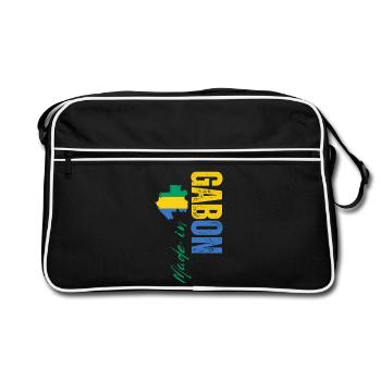 Made in Gabon, born in Gabon - Retro Bag - black/white - Front