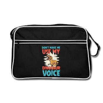 Humour parental de Dinosaur Voice – Vie de papa et de maman - Sac Retro - noir/blanc - Devant