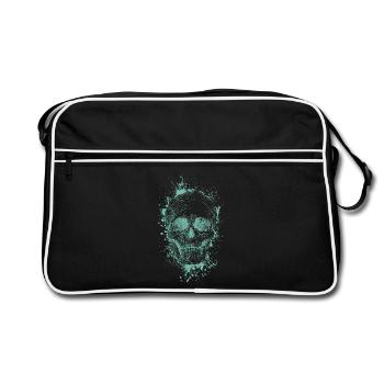 Schädel - Retro Tasche - Schwarz/Weiß - Vorne