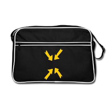 focus jaune - Sac Retro - noir/blanc - Devant