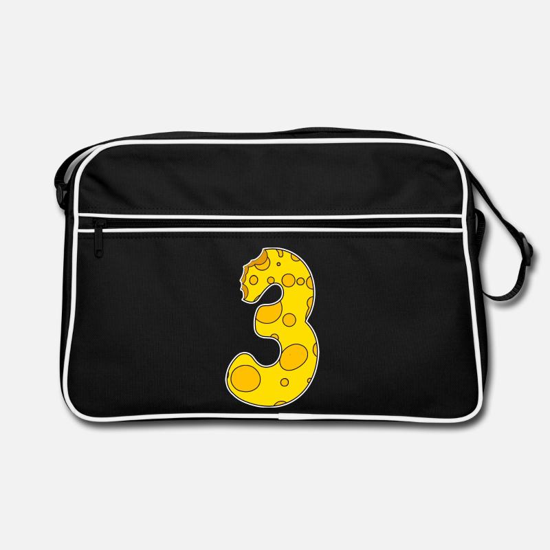 Number 3 - Three - Third Retro Bag