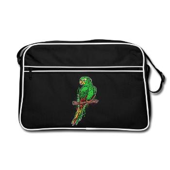 Oiseau, Amoureux Des Oiseaux, Animal, Perroquet, Animal De Compagnie, Zoo - Sac Retro - noir/blanc - Devant