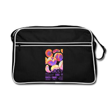 Déclaration pêche juteuse - Sac Retro - noir/blanc - Devant
