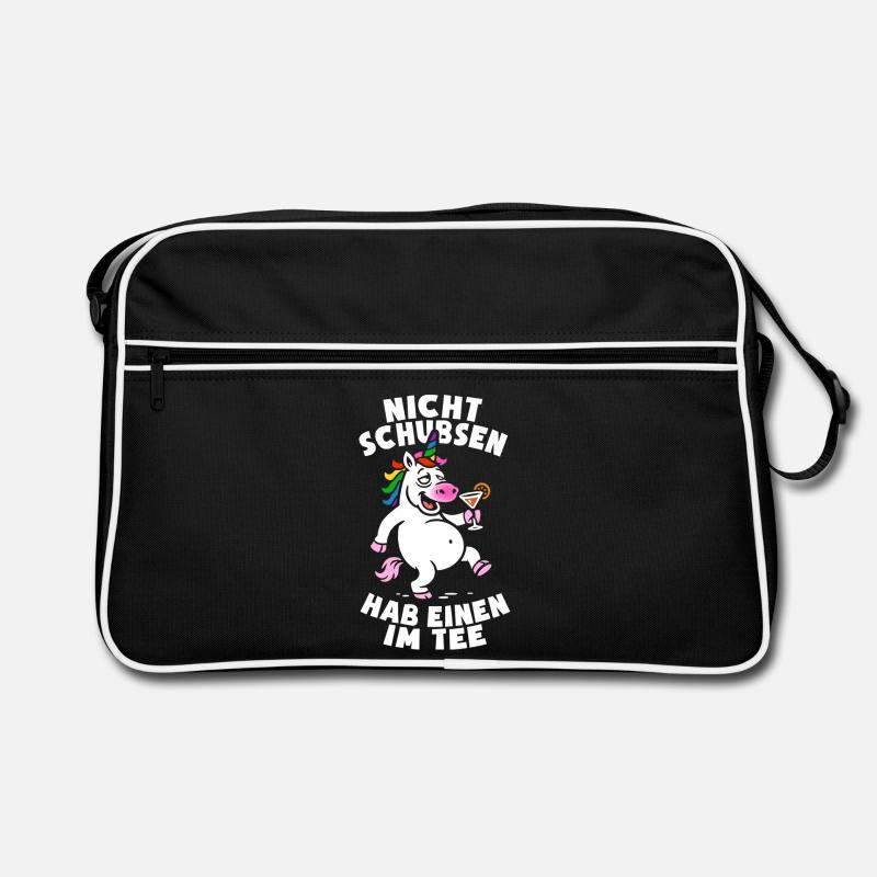Don't push have one in the tea - unicorn - drink Retro Bag