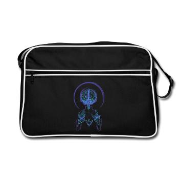 Voodoo-Priester - Retro Tasche - Schwarz/Weiß - Vorne