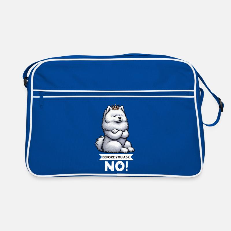 Before You Ask Samojede Samojedenbesitzer  Retro Tasche