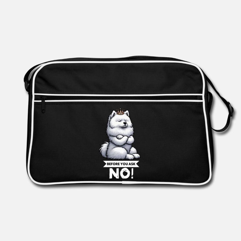 Before You Ask Samojede Samojedenbesitzer  Retro Tasche