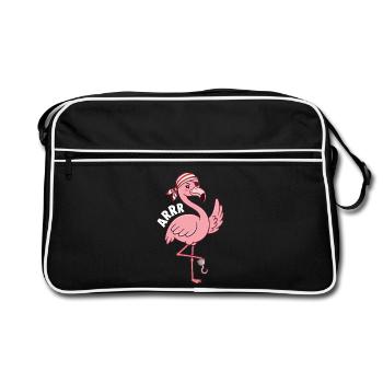 Arrr Pirate Boucanier Jolly Roger - Sac Retro - noir/blanc - Devant