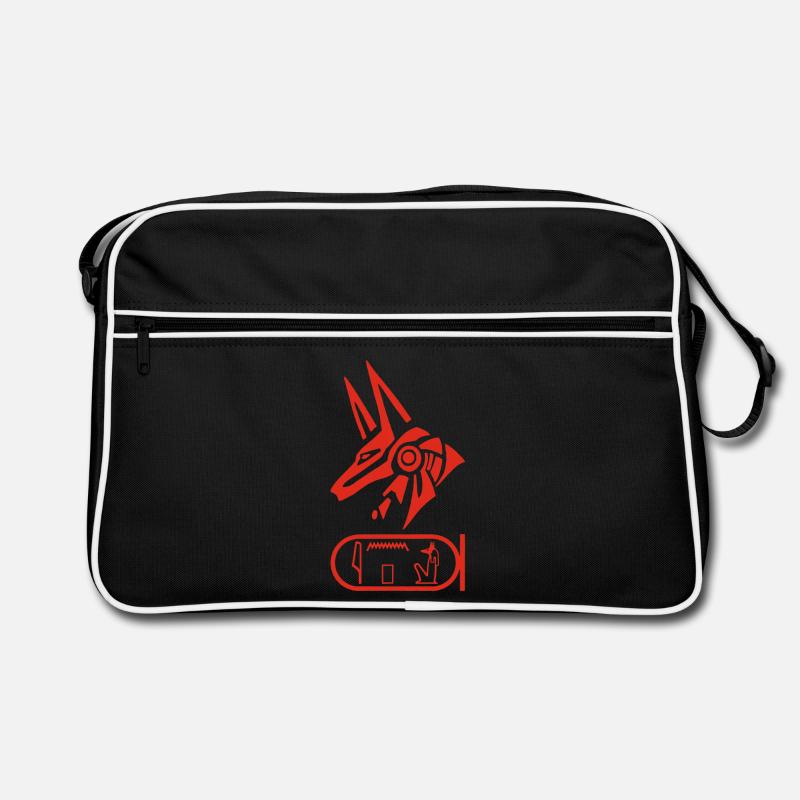 Gott Anubis (rot) Retro Tasche