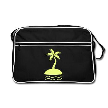 Holiday T-shirt with Pame to design yourself - Retro Bag - black/white - Front