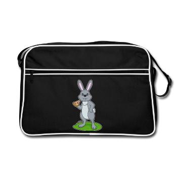 Bunny Pizza - Sac Retro - noir/blanc - Devant