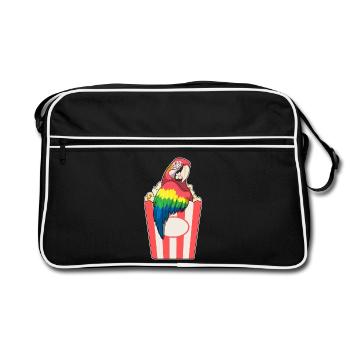 Maïs soufflé perroquet - Sac Retro - noir/blanc - Devant