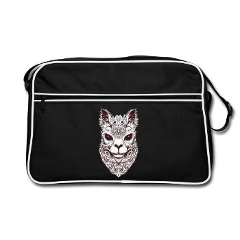 Masque de chat fascinant au design tribal - Sac Retro - noir/blanc - Devant