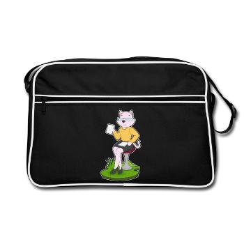 Bureau du Secrétariat du Chat - Sac Retro - noir/blanc - Devant