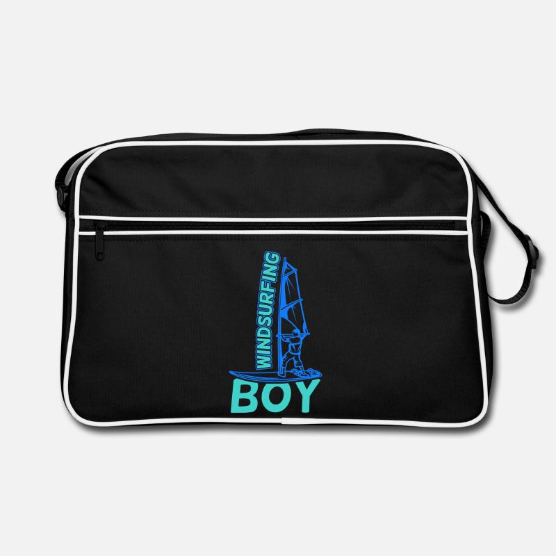 Windsurfer Junge Retro Tasche