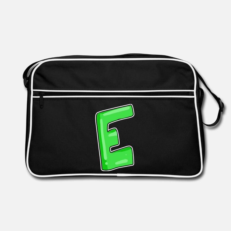 Buchstabe E Anfangsbuchstabe Retro Tasche