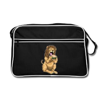 Lion Cheeseburger - Sac Retro - noir/blanc - Devant