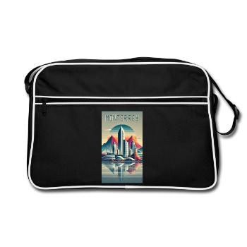 Design moderne de Monterrey, Mexique - Sac Retro - noir/blanc - Devant
