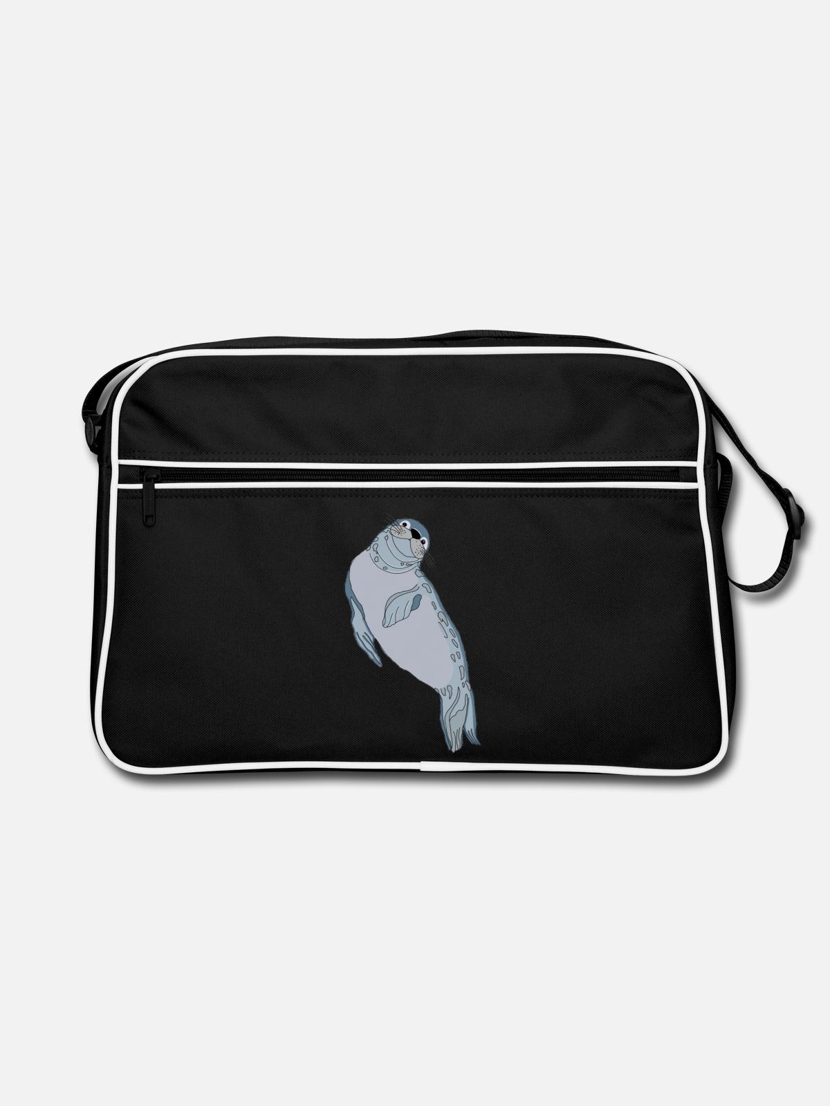 Seal seal - Retro Bag - black/white - Front