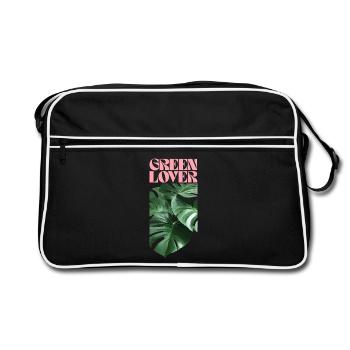Tropical Monstera Green Lover Design - Sac Retro - noir/blanc - Devant