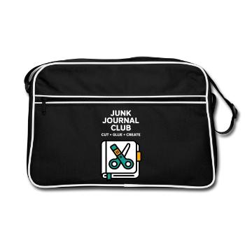 Junk Journal Club Cut Glue Create - Retro Bag - black/white - Front