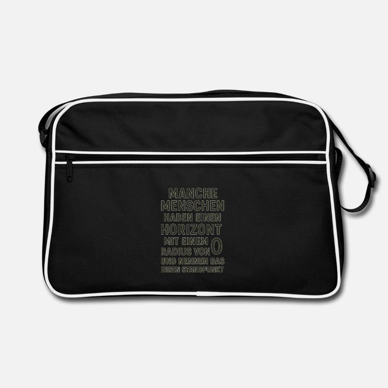 Nullradius-Horizont Standpunkt Spruch Retro Tasche