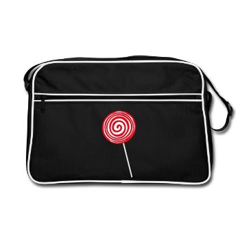 Lolli Lollipop Candy Candy Lolly dent sucrée - Sac Retro - noir/blanc - Devant