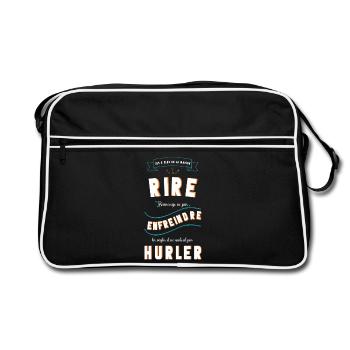 Les 3 clés de la maison : RIRE ENFREINDRE HURLER - Sac Retro - noir/blanc - Devant