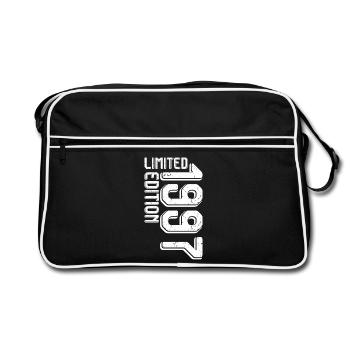 Limited Edition Retro Typography - Retro Bag - black/white - Front