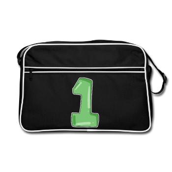 Numéro 1 - Sac Retro - noir/blanc - Devant