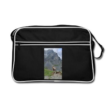 Bouquetin des Alpes - Sac Retro - noir/blanc - Devant