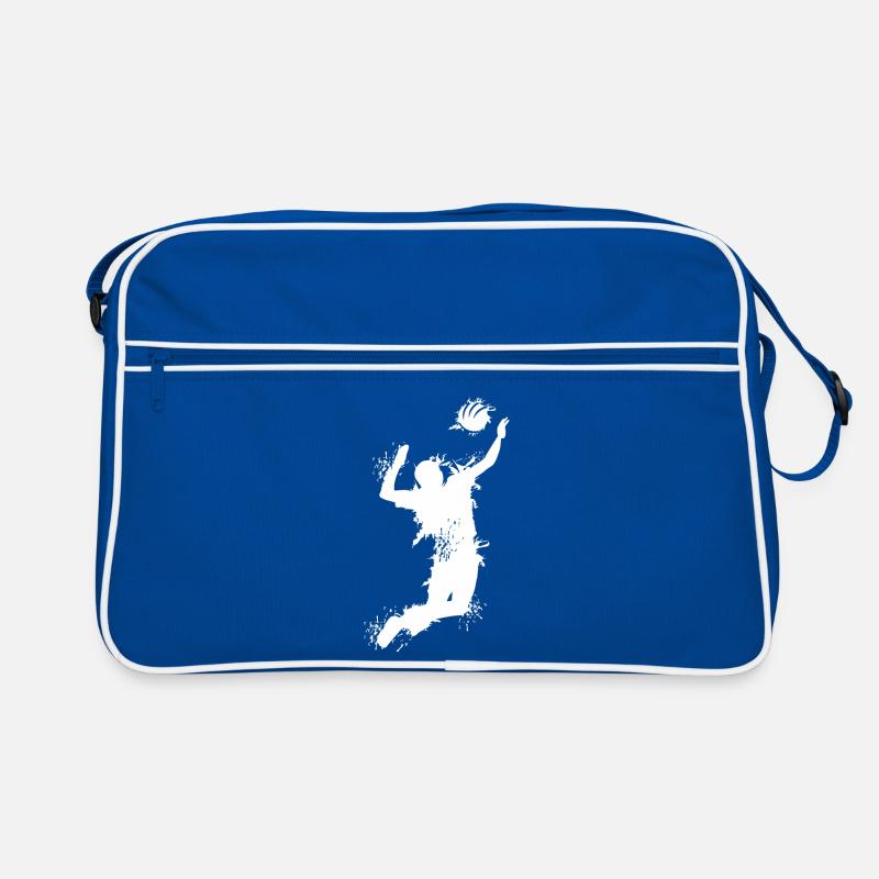 Volleyball Attack Explosion Volleyball Volleyball de plage Logo Sac Retro