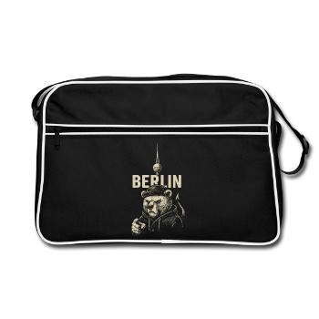Hauptstadt Rebell - Retro Tasche - Schwarz/Weiß - Vorne