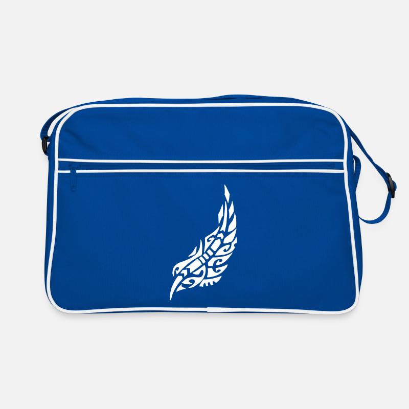 Weiße Vogelfeder Retro Tasche