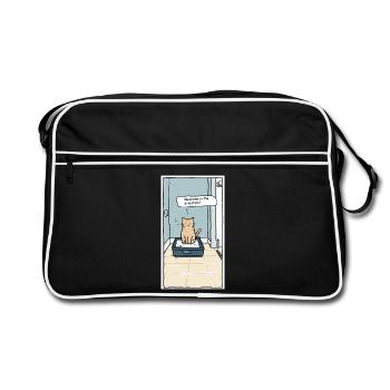 Humour de circonstance de litière - Sac Retro - noir/blanc - Devant