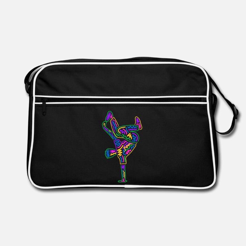 Breakdancing Breakdancer Bunt Jungen Breakdance Retro Tasche