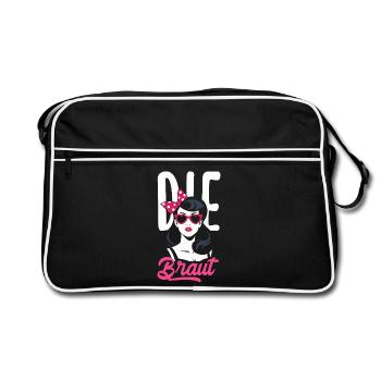 Jupe de célibataire de la mariée Mariage Vintage - Sac Retro - noir/blanc - Devant